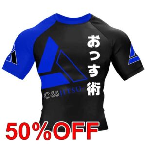 OssJitsu Ranked Short Sleeve Rashguard - BLUE BELT