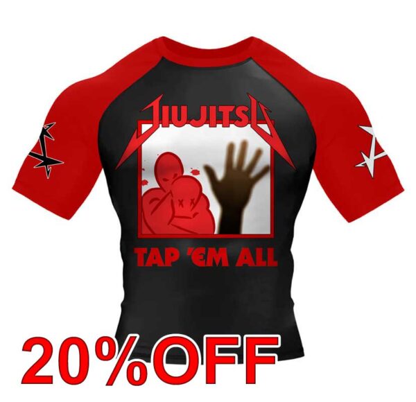 TAP 'EM ALL Jiu Jitsu Short Sleeve Rashguard