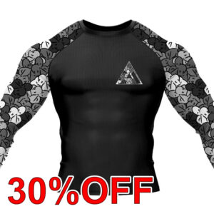 White & Gray RNC-Camo Jiu Jitsu Long Sleeve Rashguard