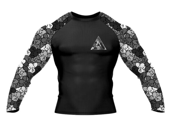 White & Gray RNC-Camo Jiu Jitsu Long Sleeve Rashguard - Image 2