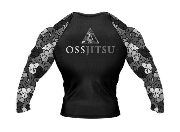 White & Gray RNC-Camo Jiu Jitsu Long Sleeve Rashguard - Image 3