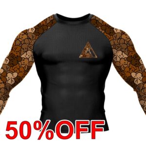 Brown RNC-Camo Jiu Jitsu Long Sleeve Rashguard