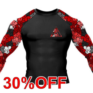 Red RNC-Camo Jiu Jitsu Long Sleeve Rashguard