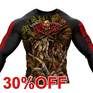 DEMIZED “As All Hell Breaks Loose” Long Sleeve Rashguard