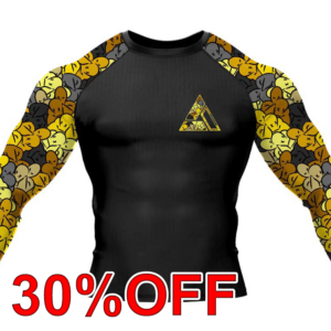 Gold RNC-Camo Jiu Jitsu Long Sleeve Rashguard